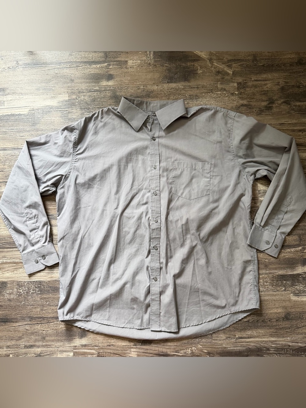 Alberto Danelli gray long sleeve collared button up dress shirt men’s XL 17-17.5